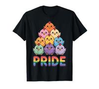 Drapeau de la Gay Pride - Motif Poule - Arc-en-Ciel - Mois - Alliés empilés T-Shirt