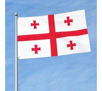 Drapeau de la Géorgie 1,5 x 0,9 m, drapeau imprimé sur un seul côté, accroché dans les balcons de pelouse d'intérieur et d'extérieur