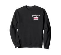 Drapeau de la Géorgie avec poche Inscription en langue géorgienne Sweatshirt