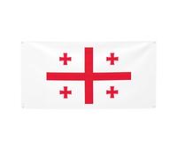 Drapeau de la Géorgie - Décoration de fête imprimée - Meilleurs drapeaux pour les événements - Designs innovants pour les fournitures de fête d'anniversaire
