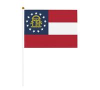 Drapeau de la Géorgie en polyester avec mât en plastique pour événements et décoration