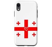 Drapeau de la Géorgie Géorgien Cœur Fière du Patrimoine Fête Nationale Coque pour iPhone XR