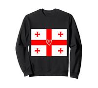 Drapeau de la Géorgie Géorgien Cœur Fière du Patrimoine Fête Nationale Sweatshirt