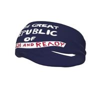 Drapeau de la Grande République de Rough and Ready Bandeaux Hommes Femmes Antidérapant Évacuant la Transpiration Sport Bandeau pour Gym Basketball Yoga Bandeaux Cheveux