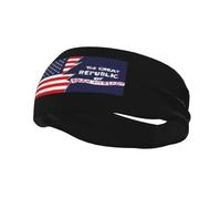 Drapeau de la Grande République de Rough and Ready et d'Amérique Bandeaux Hommes Femmes Antidérapant Évacuant la Transpiration Sport Bandeau pour Gym Basketball Yoga Bandeaux