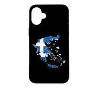 Drapeau de la Grèce avec cœur imprimé « Proud to Be Greek I Love Athens » Coque pour iPhone 16 Plus