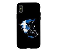 Drapeau de la Grèce avec cœur imprimé « Proud to Be Greek I Love Athens » Coque pour iPhone X/XS