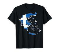 Drapeau de la Grèce avec cœur imprimé « Proud to Be Greek I Love Athens » T-Shirt Graphique avec Valeur