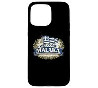 Drapeau de la Grèce de Bienvenue Malaka - Humour Grec drôle Coque pour iPhone 15 Pro Max