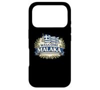 Drapeau de la Grèce de Bienvenue Malaka - Humour Grec drôle Coque pour iPhone 17 Pro