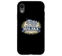 Drapeau de la Grèce de Bienvenue Malaka - Humour Grec drôle Coque pour iPhone XR