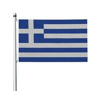 Drapeau de la Grèce, drapeaux d'extérieur, 90 x 150 cm, double face, en polyester robuste, pour la maison, la cour, le festival, la décoration de jardin extérieur, drapeaux de bienvenue