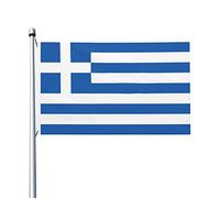 Drapeau de la Grèce, drapeaux pour l'extérieur, 3 x 5 pieds, double face, en polyester robuste pour la maison, la cour, le festival, la décoration de jardin extérieur, drapeaux de bienvenue