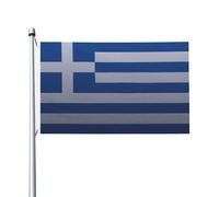 Drapeau de la Grèce, effet tricot, pour l'extérieur, 90 x 150 cm, double face, en polyester robuste, pour la maison, la cour, le festival, la décoration de jardin extérieur, drapeaux de bienvenue