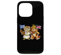 Drapeau de la Grèce et du Royaume-Uni Origines grecques Coque pour iPhone 13 Pro