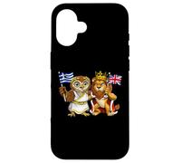 Drapeau de la Grèce et du Royaume-Uni Origines grecques Coque pour iPhone 16