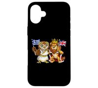 Drapeau de la Grèce et du Royaume-Uni Origines grecques Coque pour iPhone 16 Plus
