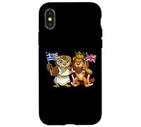 Drapeau de la Grèce et du Royaume-Uni Origines grecques Coque pour iPhone X/XS