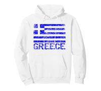Drapeau de la Grèce Grec Grec Patriotique hellénique Vieilli Sweat à Capuche