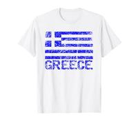 Drapeau de la Grèce Grec Grec Patriotique hellénique Vieilli T-Shirt