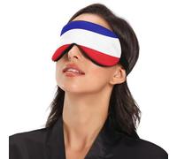Drapeau de la Guadeloupe - Couvre-yeux essentiels de voyage avec bande élastique réglable - Occultant avec sangle réglable - Pour voyage, sieste, yoga