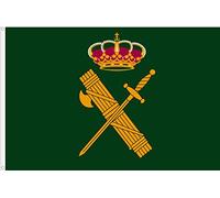 DRAPEAU DE LA GUARDIA CIVIL. GENDARMERIE ESPAGNOLE. ESPAGNE. QUALITÉ SATIN 100D. IMPRESSION DIGITALE. 150X90CM