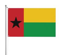 Drapeau de la Guinée-Bissau double face 91 x 152 cm Drapeau de jardin lourd triple couche double face en polyester 91 x 152 cm