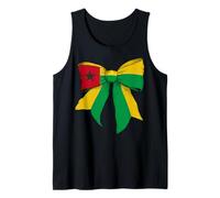 Drapeau de la Guinée-Bissau Guinée-Bissauan Pride Girl Coquette Bow Débardeur
