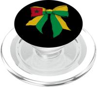 Drapeau de la Guinée-Bissau Guinée-Bissauan Pride Girl Coquette Bow PopSockets PopGrip pour MagSafe