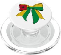 Drapeau de la Guinée-Bissau Guinée-Bissauan Pride Girl Coquette Bow PopSockets PopGrip pour MagSafe