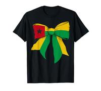 Drapeau de la Guinée-Bissau Guinée-Bissauan Pride Girl Coquette Bow T-Shirt