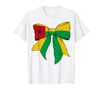 Drapeau de la Guinée-Bissau Guinée-Bissauan Pride Girl Coquette Bow T-Shirt