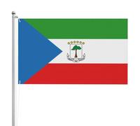 Drapeau de la Guinée équatoriale double face 0,9 x 1,5 m Drapeau de jardin lourd triple couche double face en polyester