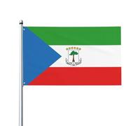 Drapeau de la Guinée équatoriale - Drapeaux décoratifs d'extérieur - 0,9 x 1,5 m - Léger et beau - Convient pour les terrasses en plein air et les célébrations de festivals.