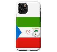 Drapeau de la Guinée équatoriale Equato-Guinée Cœur Fier Patrimoine Coque pour iPhone 11 Pro
