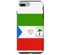 Drapeau de la Guinée équatoriale Equato-Guinée Cœur Fier Patrimoine Coque pour iPhone 7 Plus/8 Plus