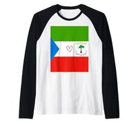 Drapeau de la Guinée équatoriale Equato-Guinée Cœur Fier Patrimoine Manche Raglan