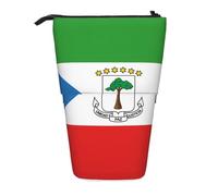 Drapeau de la Guinée Equatoriale Extensible Stand Crayon Pochette Multi-Design Oxford Tissu Réglable Hauteur Multi-Usages Cosmétique Sac Cosmétique