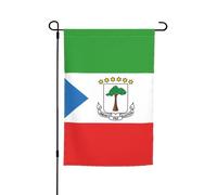 Drapeau de la Guinée équatoriale imprimé drapeau de jardin 30,5 x 45,7 cm - Drapeau saisonnier double face pour extérieur, cour, porche, décoration de vacances
