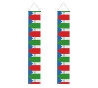 Drapeau de la Guinée équatoriale pour décoration de fête de remise de diplôme - Convient pour une utilisation en intérieur et en extérieur, un incontournable pour célébrer la remise de diplôme