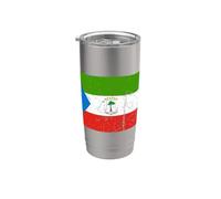 Drapeau de la Guinée équatoriale pour hommes, femmes, enfants Gobelet isotherme en acier inoxydable double paroi