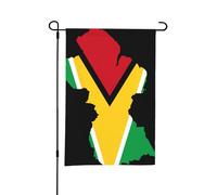 Drapeau de la Guyane, double face, petit drapeau pour jardin, idéal pour l'extérieur ou le jardin, décoration de patio, 45,7 x 30,5 cm