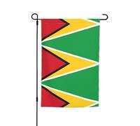Drapeau de la Guyane pour décoration de jardin, 30,5 x 45,7 cm, 100 % fibre de polyester, tissu épais, universel pour toutes les saisons