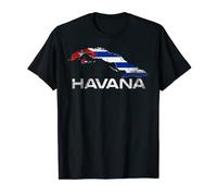 Drapeau de la Havane Cuba - Carte des Caraïbes T-Shirt