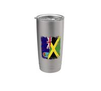 Drapeau de la Jamaïque Montserrat Gobelet isotherme en acier inoxydable double paroi