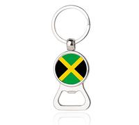 Drapeau de la Jamaïque ouvreur de bouteille de bière en métal verre cristal porte-clés voyage souvenir cadeau porte-clés accessoires