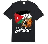 Drapeau de la Jordanie et Oryx Arabe Comfort Colors Adult Heavyweight T-Shirt