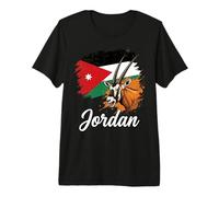 Drapeau de la Jordanie et Oryx Arabe T-Shirt Haut de Gamme