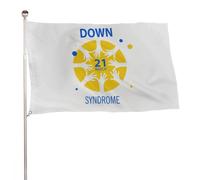 Drapeau de la Journée mondiale de sensibilisation à la trisomie 21, bannière extérieure, décoration de fête, tapisserie murale 35 x 59 po