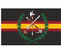 Drapeau de la Légion espagnole. Qualité satin premium 120 g. Taille géante 250 x 150 cm